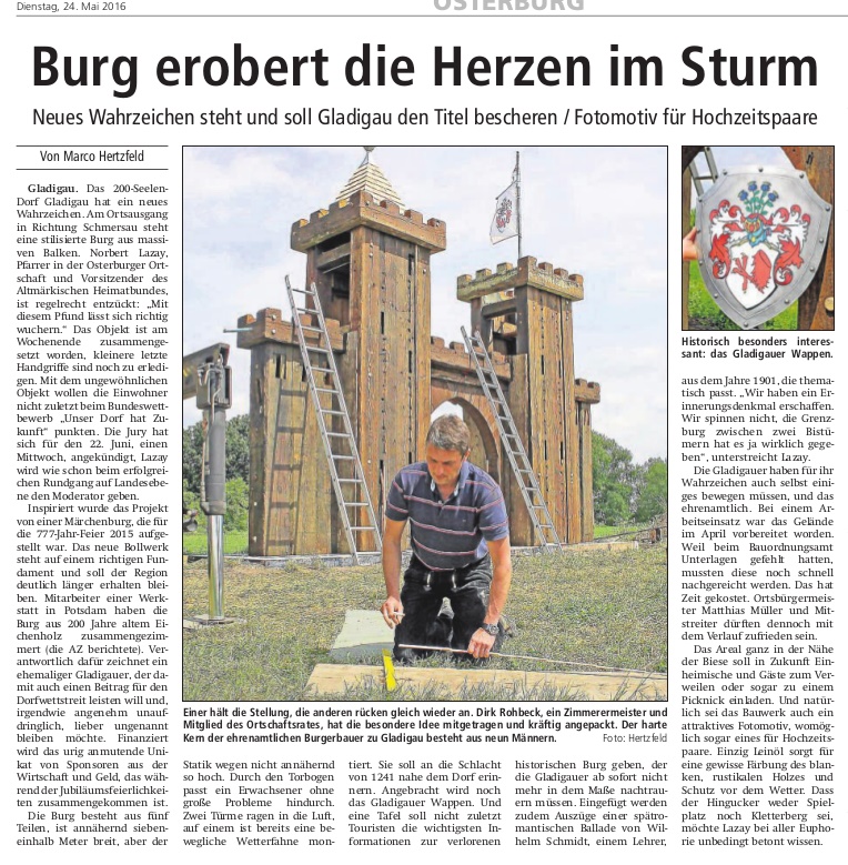 Burgbau Gladigau Burgbau Gladigau